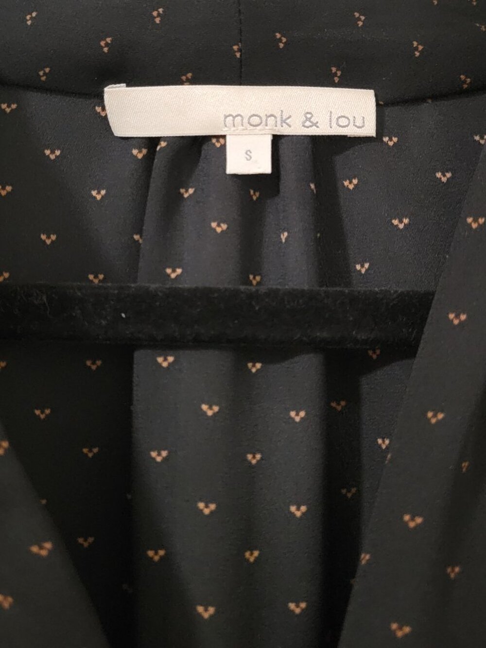 Monk & Lou Black Shift Dress - Heart Print (Size S) - Picture 4 of 7